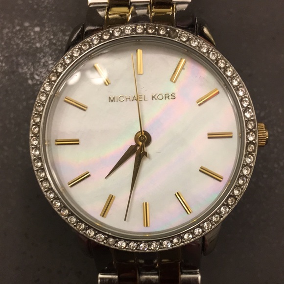 Michael Kors Pave Two-Tone Watch - Picture 3 of 8